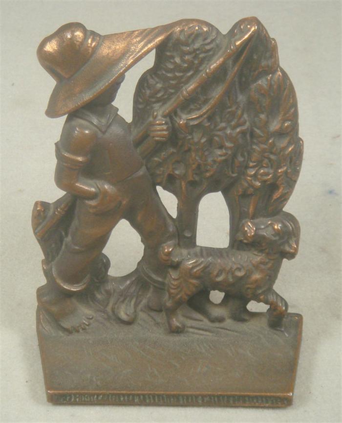 Cast iron doorstop, bronze colored