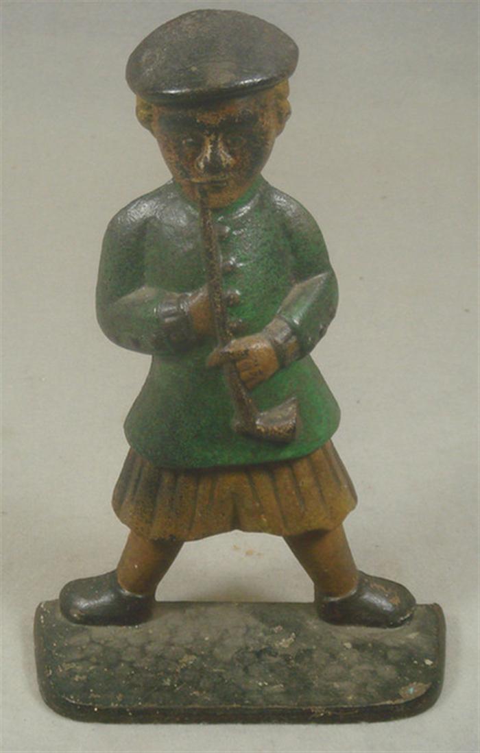 Cast iron doorstop large man in 3c611