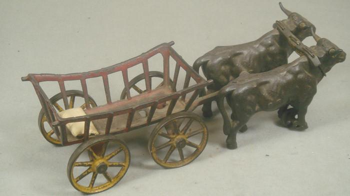 Cast iron toy double steer drawn 3c640