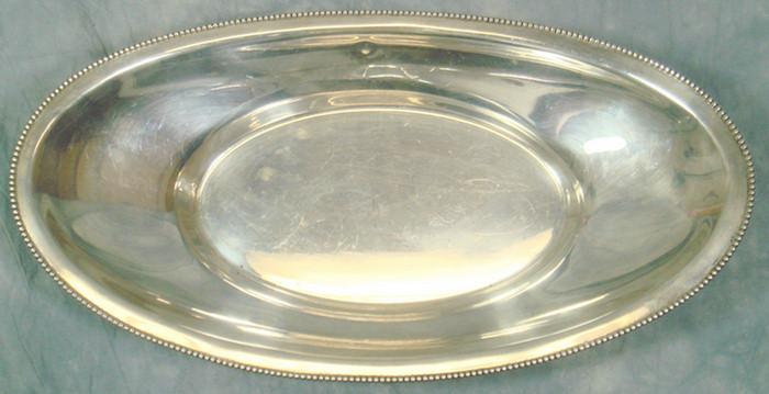 Sterling silver oval bread tray,