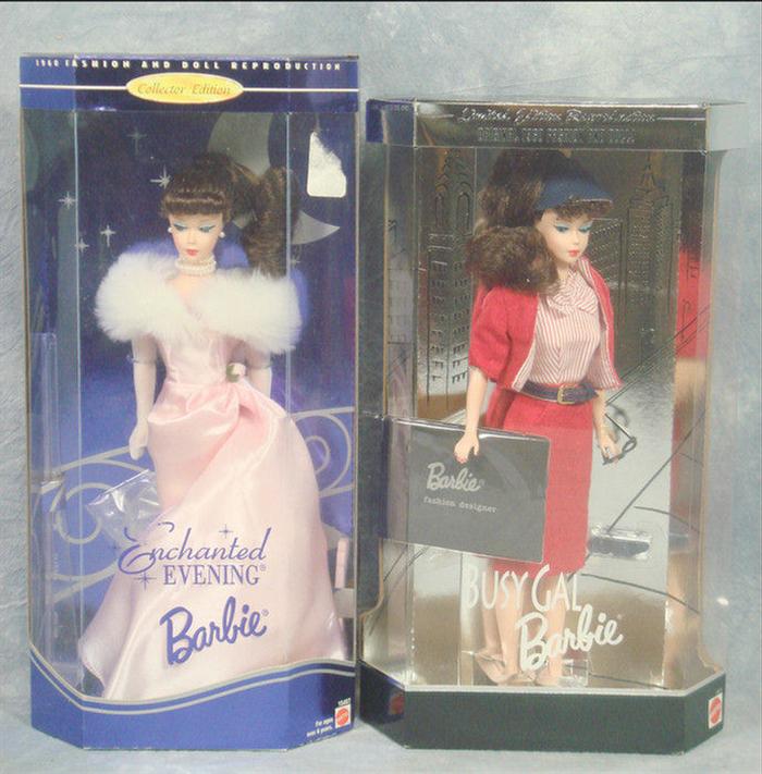 Two Reproduction Barbie Dolls,