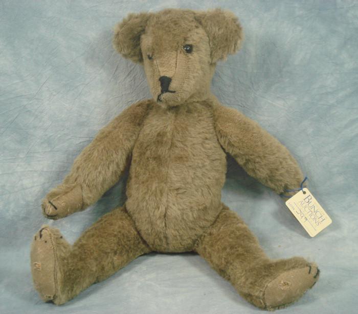 17 Antique Hump Back Teddy Bear, straw