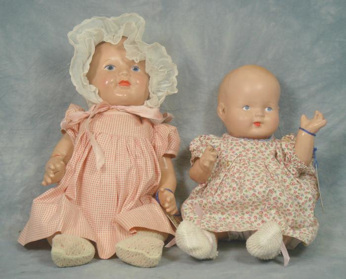 Two unmarked Composition Baby Dolls  3cb1f