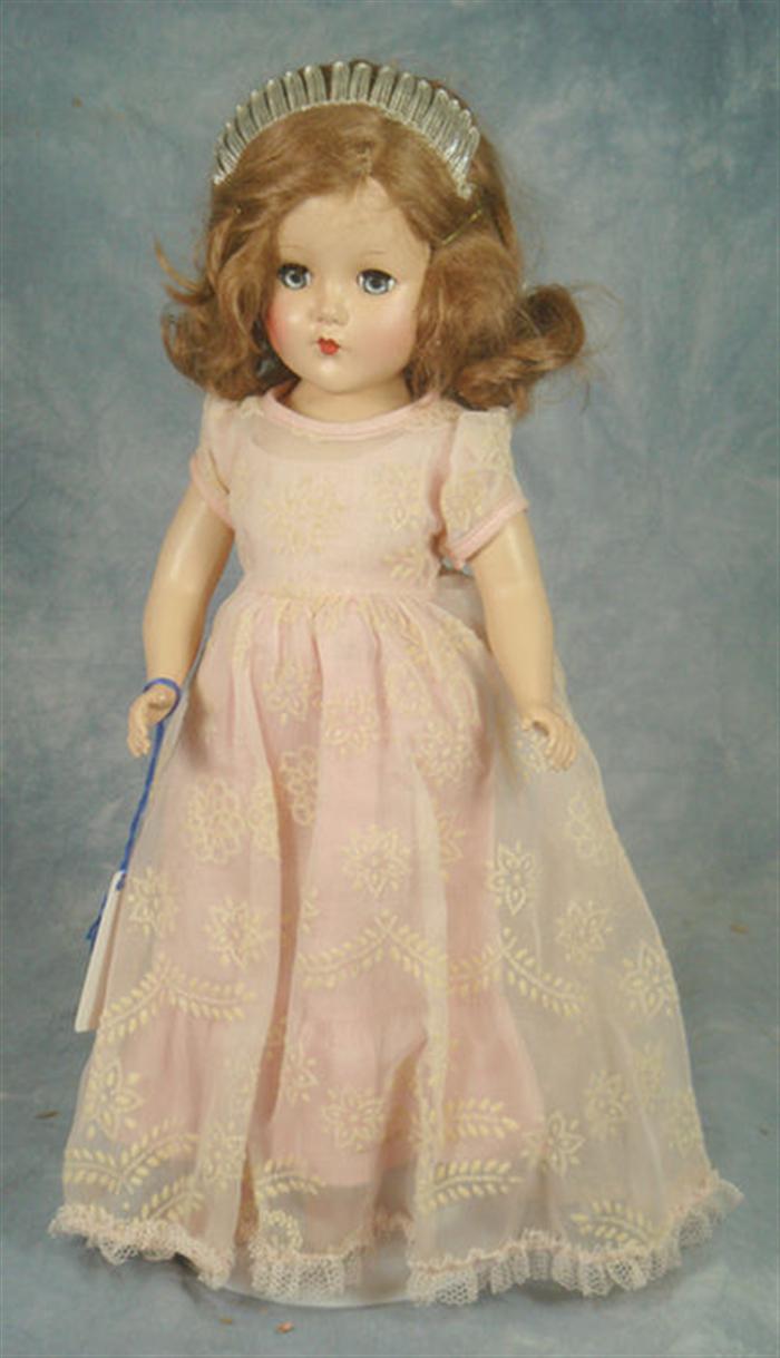 Vintage R&B Hard Plastic Doll, 14 inches