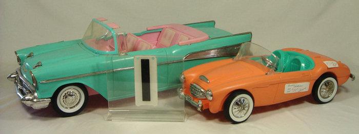 Two Vintage Barbie cars, made by