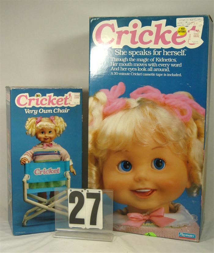 Playmates Cricket Doll, talks ok, in