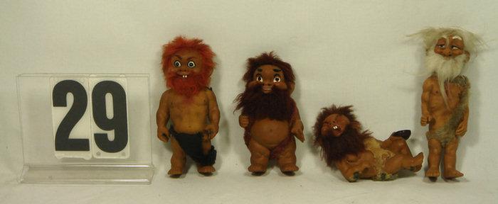 Lot of 4 Aboriginals, vintage trolls,