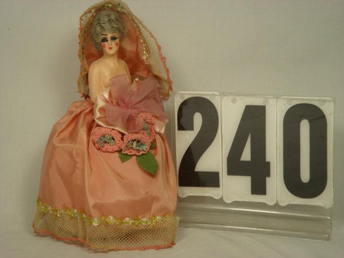 Vintage Bisque Pin Cushion Doll 9 inches