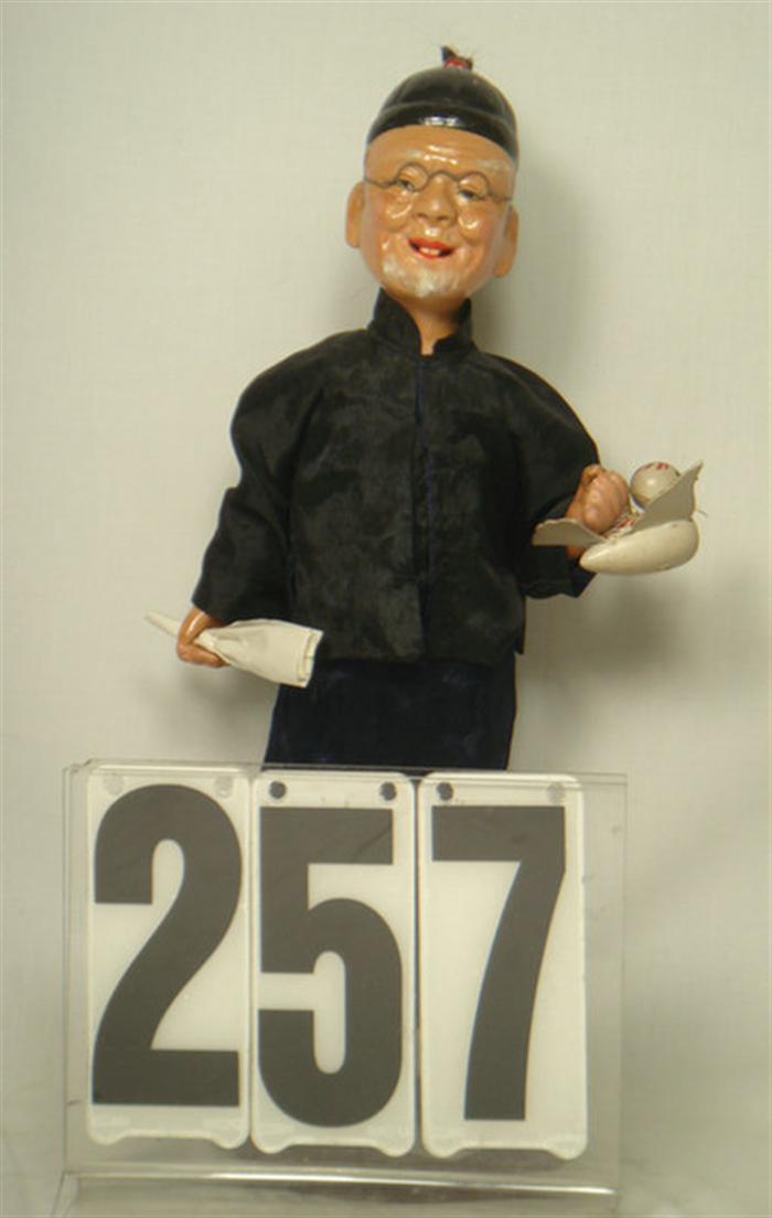 Antique Oriental Man Doll 14 inches 3cc37