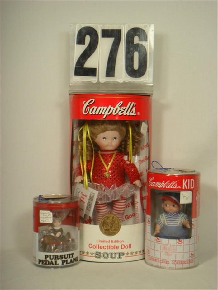 Campbell's Kid dolls Lot of 3 all