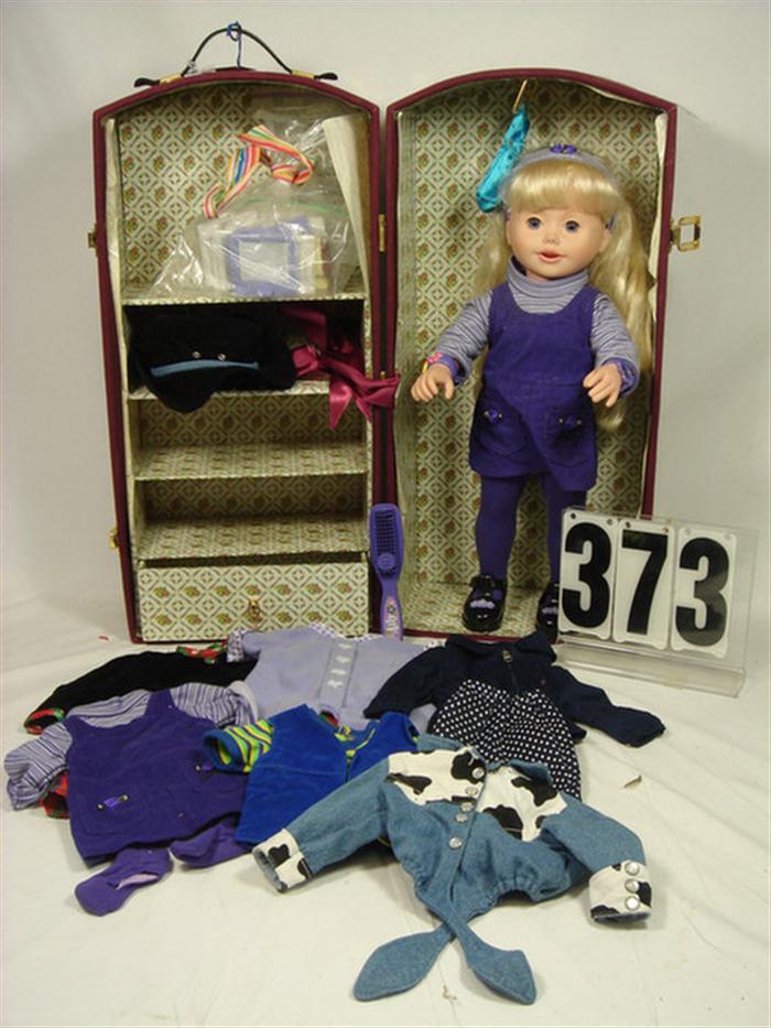 Amazing Ally doll, case, tapes