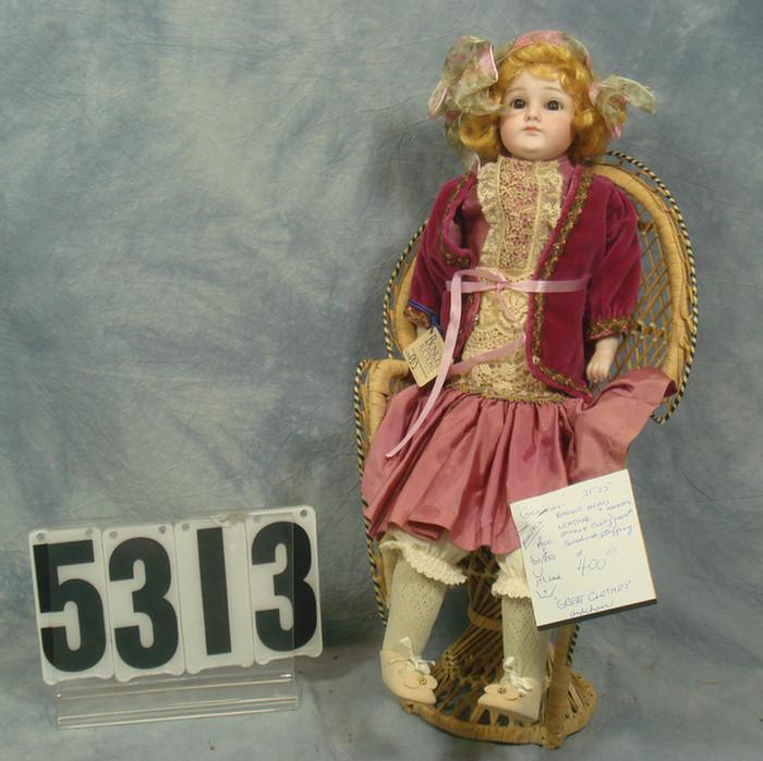#7 marked bisque head doll, 19