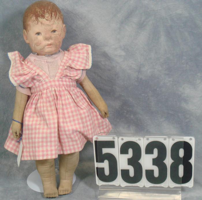 Kathe Kruse Doll, 16 inches tall, cloth