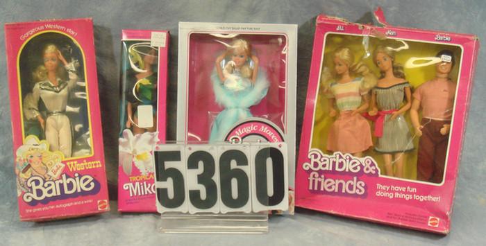 4 MIB Barbie Dolls, Tropical Miko, Western
