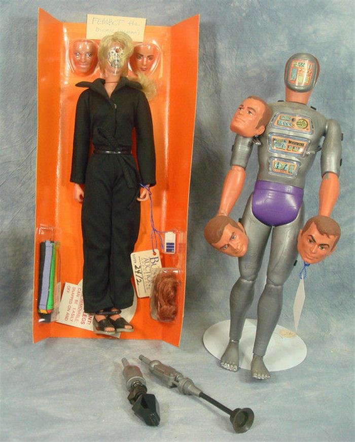 Fembot and Maskatron action figure dolls,