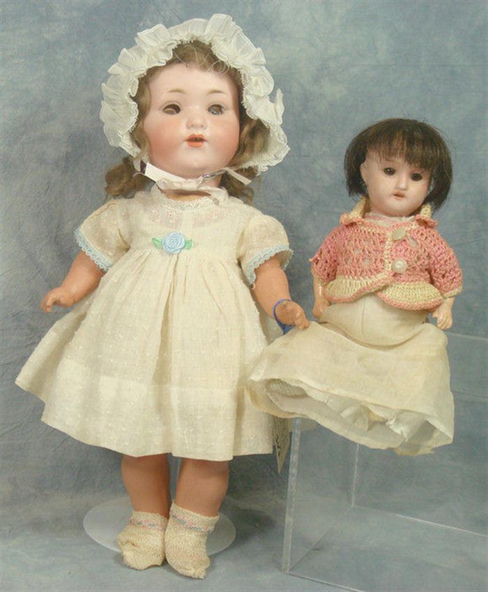 2 Bisque head dolls, Armand Marseille