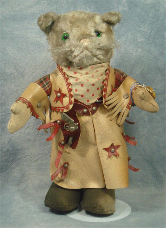 Vintage Gund Cowboy Cat plush,