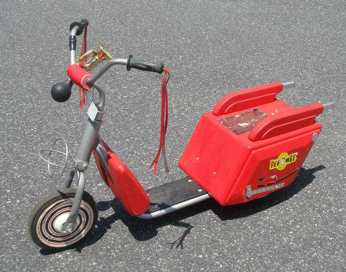 Pee Wee Scooter, shows some wear