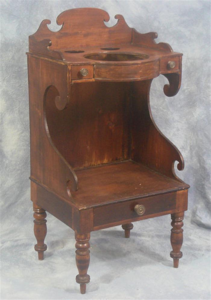 Open Sheraton washstand with bowl 3ce68