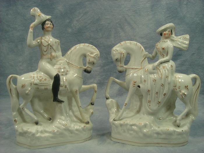 Pr Staffordshire equestrian figurines  3ce6d