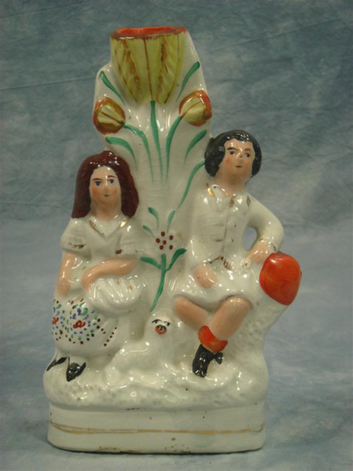 2 Staffordshire spill vases, couple
