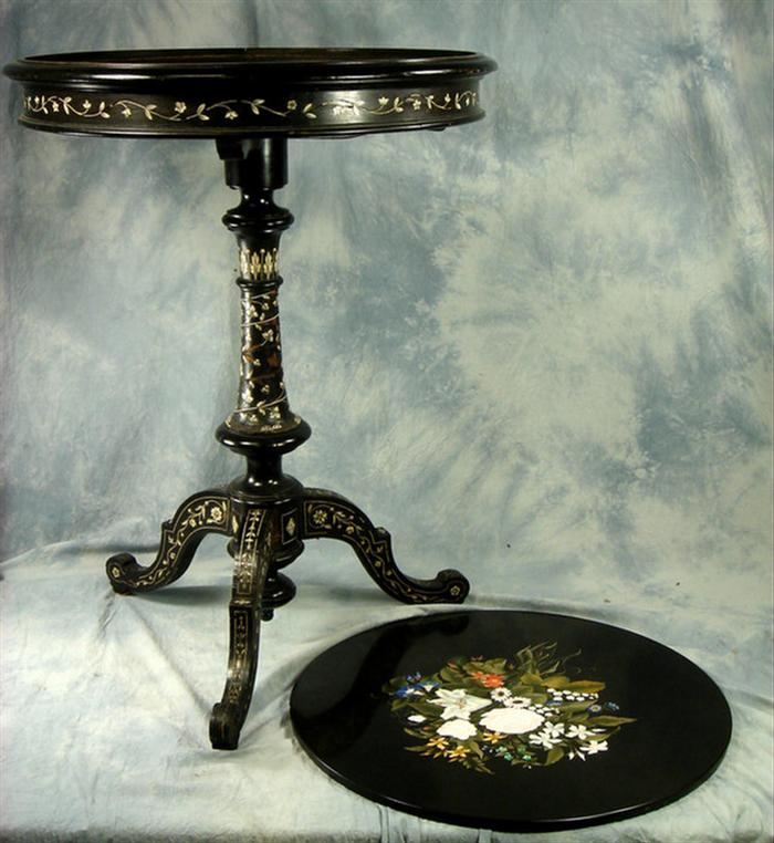 Pietra dura floral inlaid table