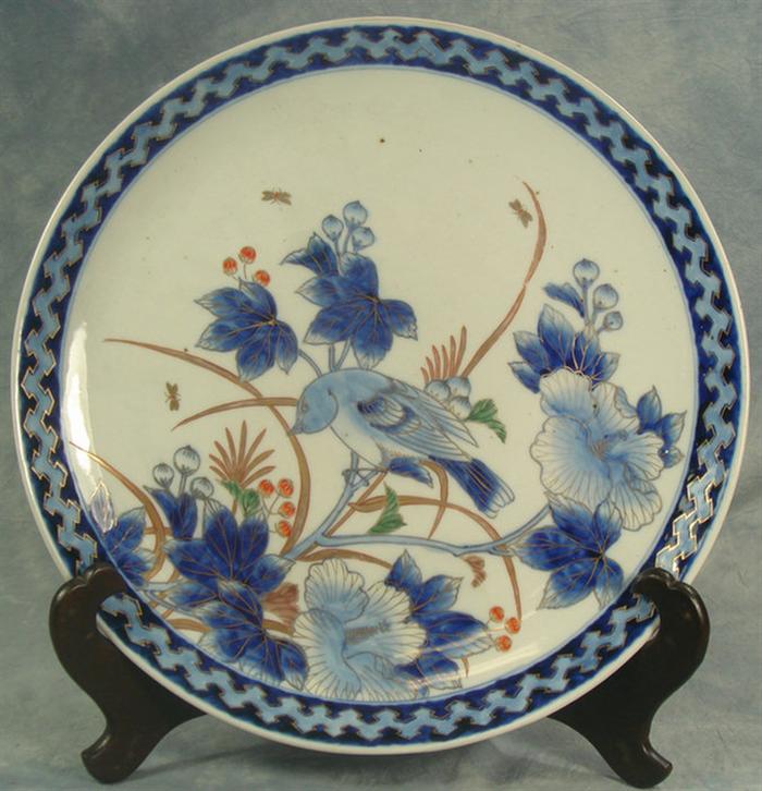 Japanese porcelain charger, birds,