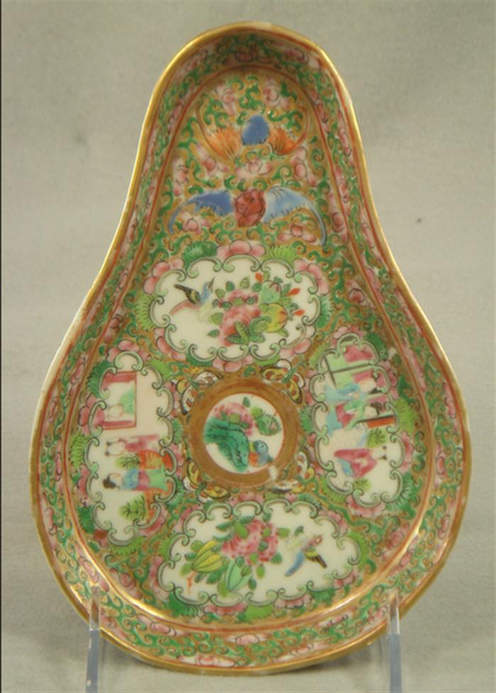 Rose Medallion kidney shaped tray,