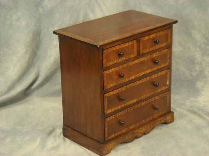 Georgian mahogany miniature chest 3ceac