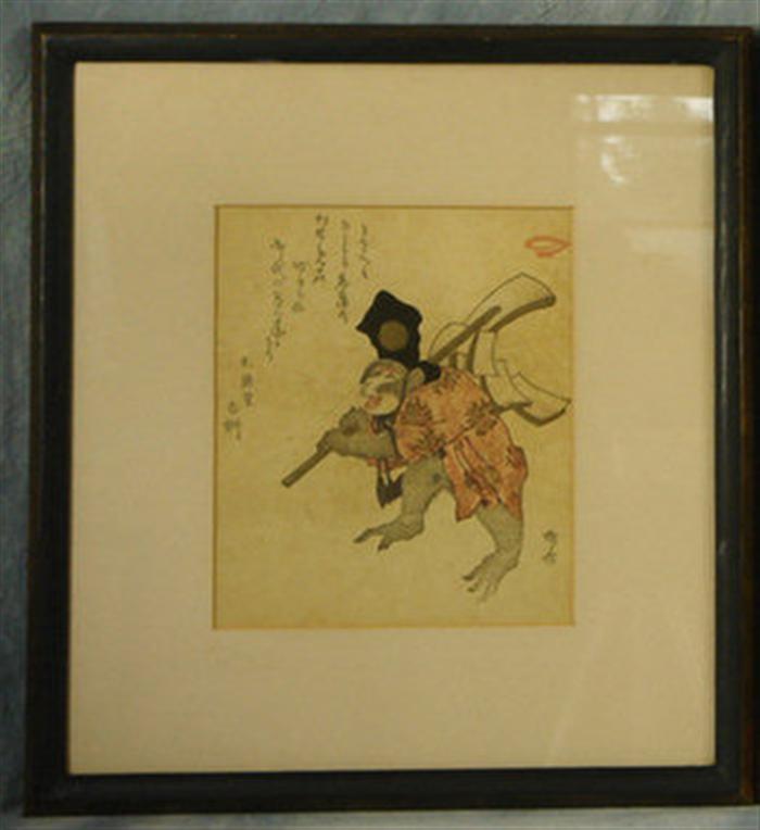 Japanese woodblock print, Monkey,