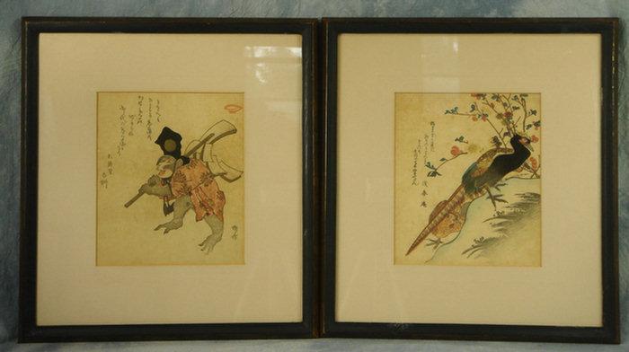 Japanese woodblock print, Pheasants,