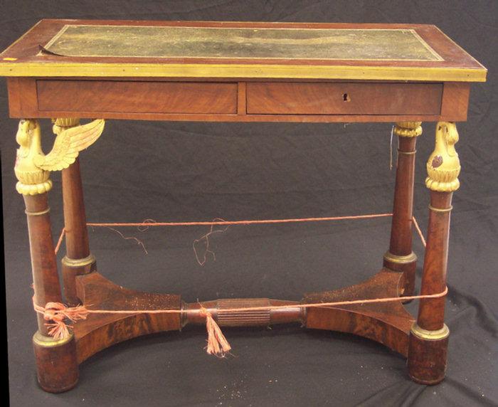 French leather top writing desk 3cede