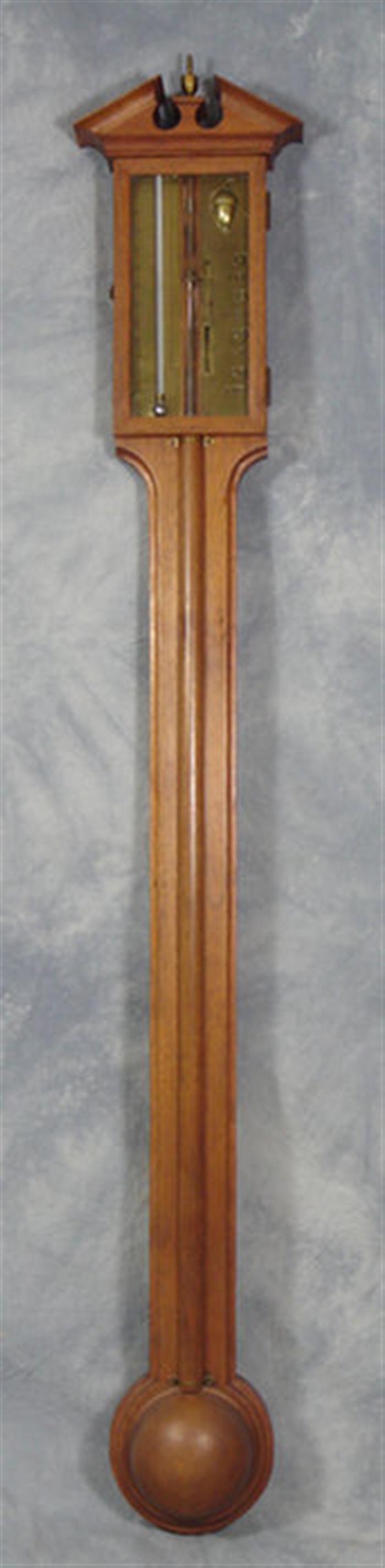 Mahogany stick barometer brass 3cee6