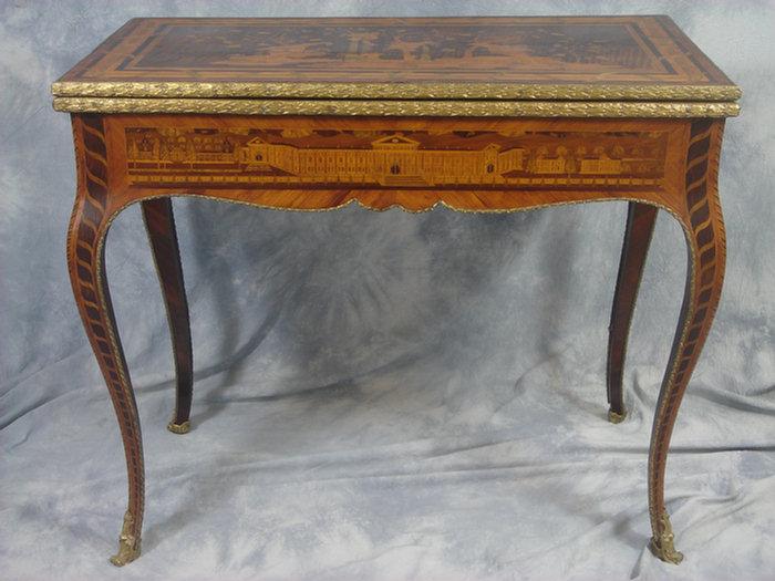 Louis XV marquetry inlaid game
