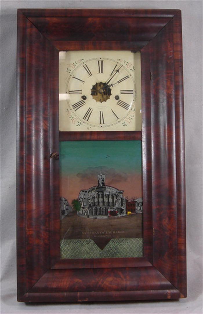 JG Brown OG box clock, 29" h  