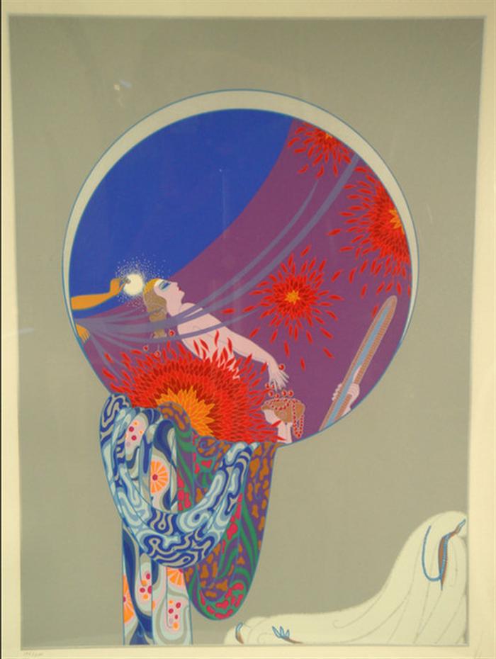 Erte, 1892-1990, serigraph, Woman