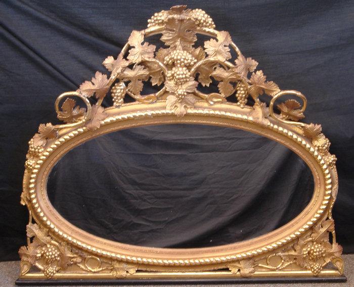 Oval goldleaf Victorian over mantle