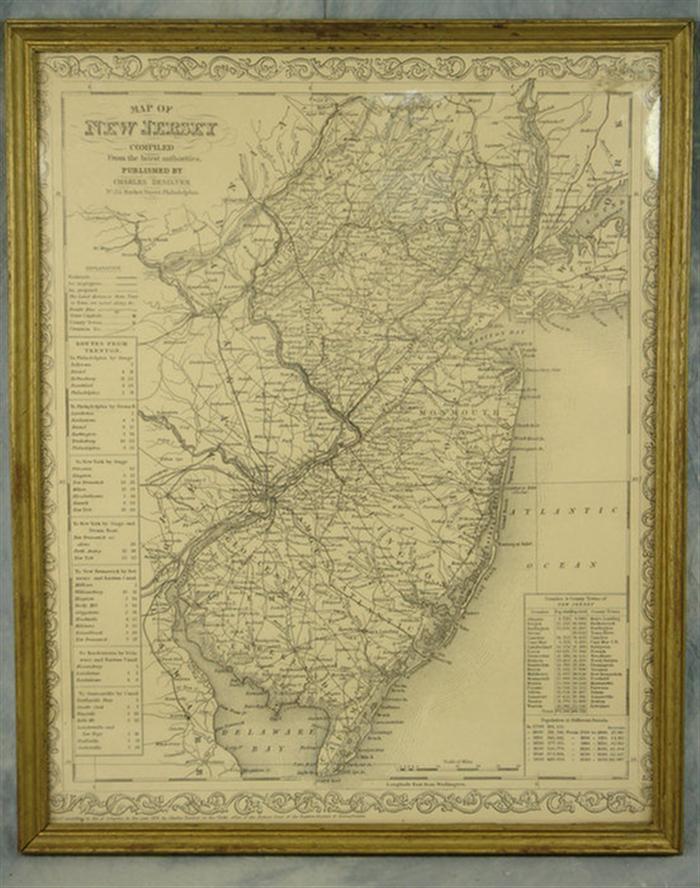 1856 Map of New Jersey Compiled 3cf29
