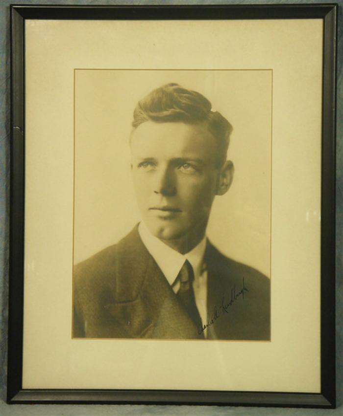 Charles A Lindbergh, autographed