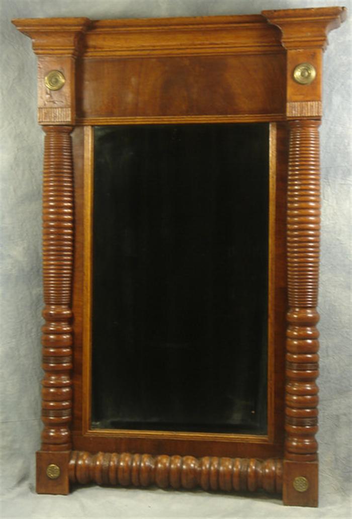 Sheraton mahogany wall mirror with