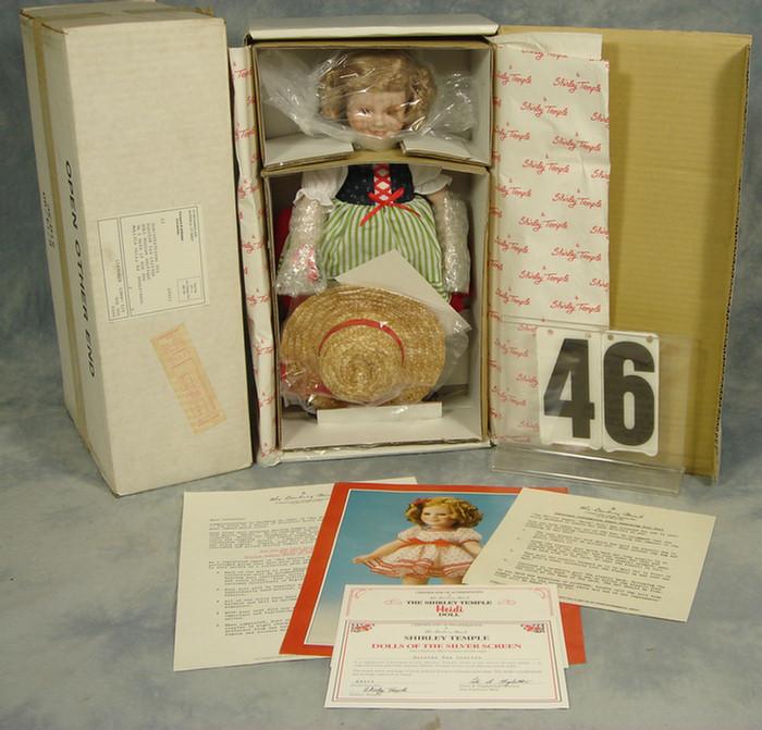 Shirley Temple Doll, Danbury Mint, porcelain