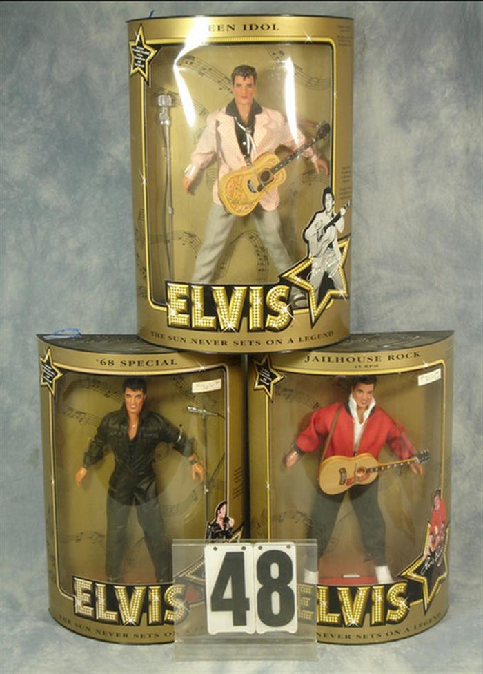 Lot of 3 Elvis Presley Dolls, Hasbro