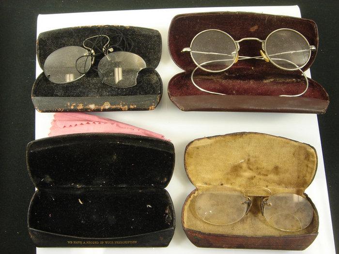 10 pr antique eyeglasses & spectacles,with