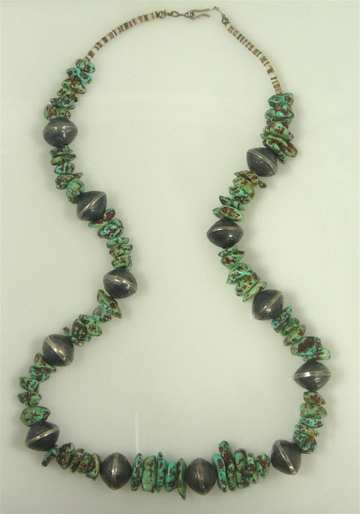 Unusual beaded silver turquoise 3cd25