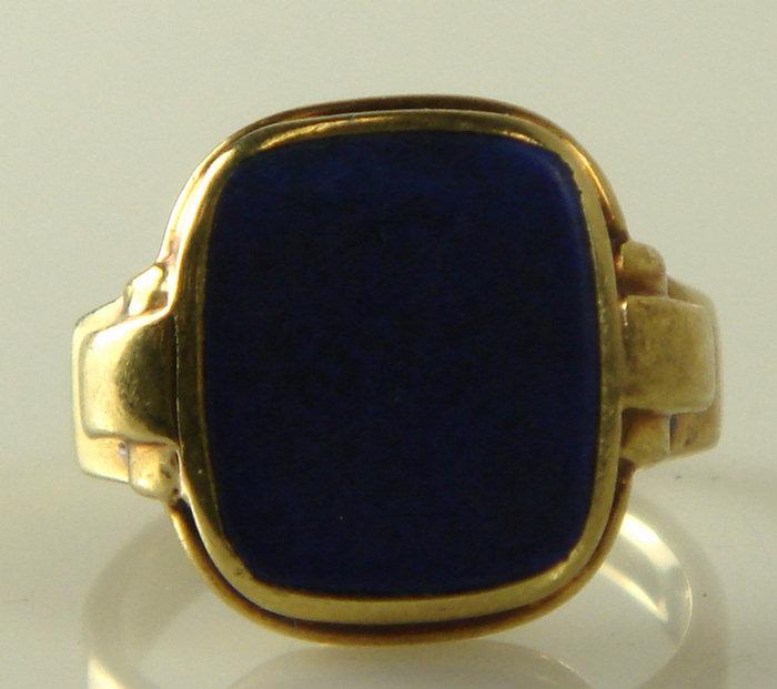 14K YG lapis ring size 4 3 7 3cd77