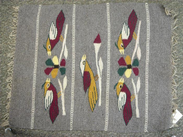 5 small Native American woven rugs/mats