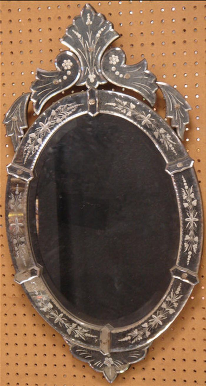 Beveled glass Venetian wall mirror,