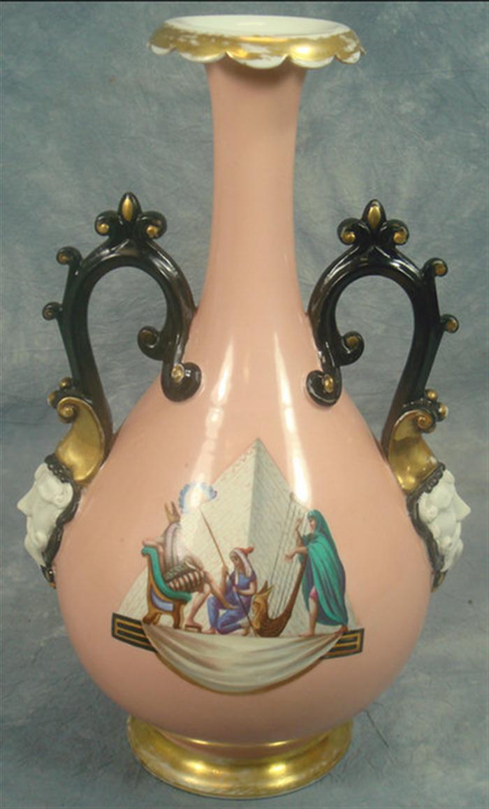 Paris porcelain vase Egyptian 3ce31