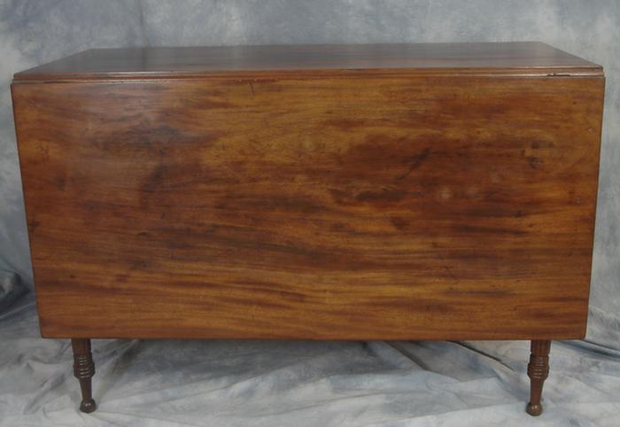 Mahogany Sheraton reeded leg drop