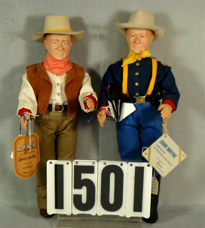 Lot of 2 Effanbee John Wayne dolls,